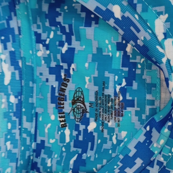 Reel Legend Mens Sports Mens Blue Print Shirt M New - Picture 5 of 7